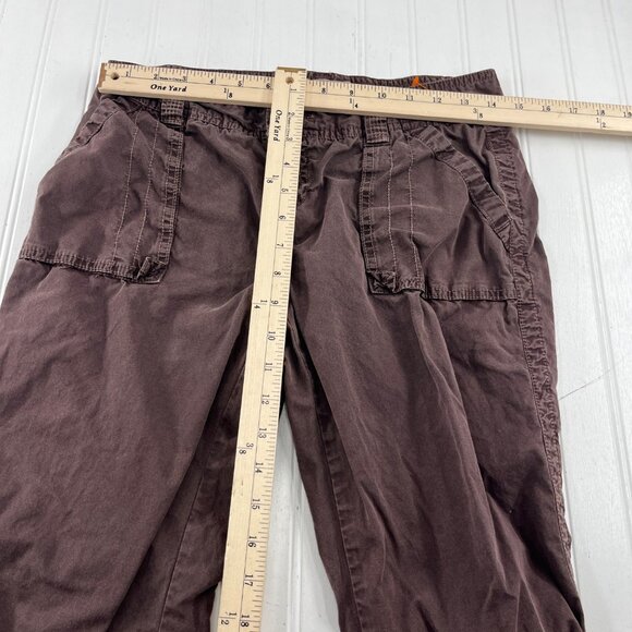 Old Navy Mid-Rise Women's Pants Size 4 Brown Cargo Cropped Y2k - Picture 3 of 5